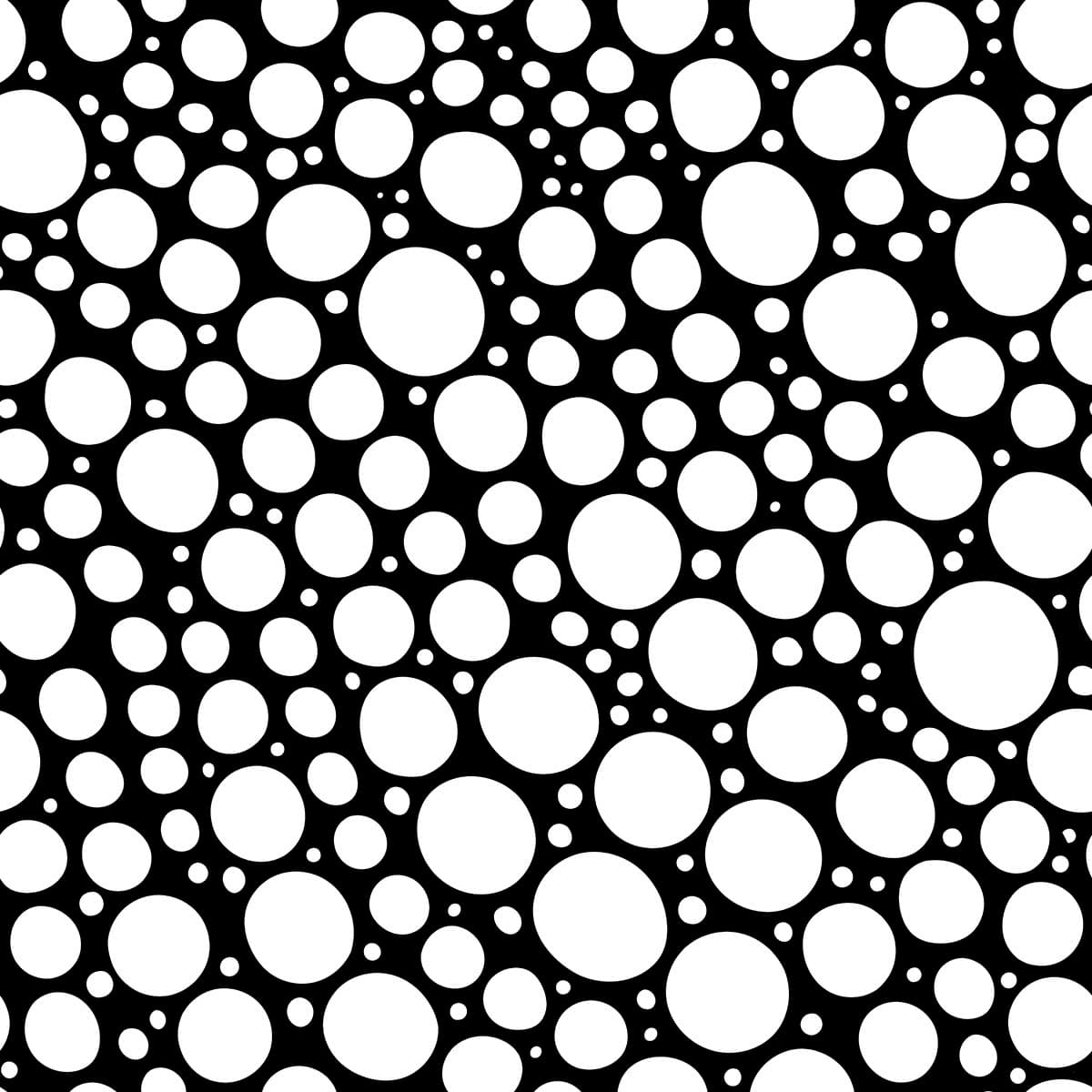 Black and White Cirlce Pattern Wallpaper pattern detail