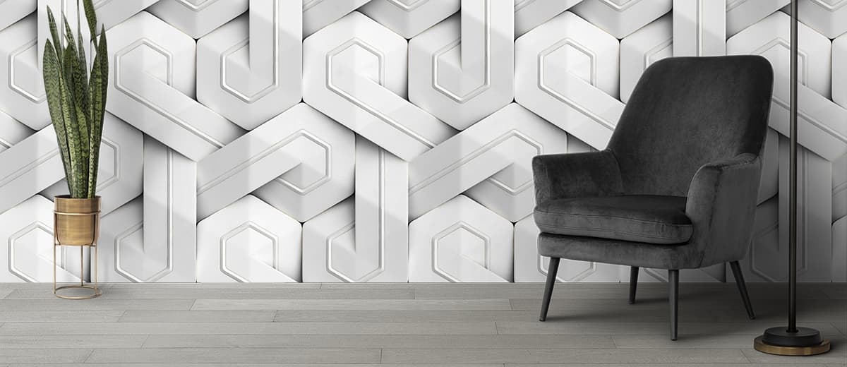 A white surface with lines shown in a room