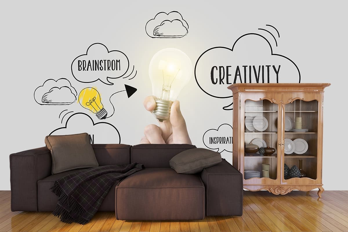 Office Wall Wallpaper for Productivity and Motivation shown in a room