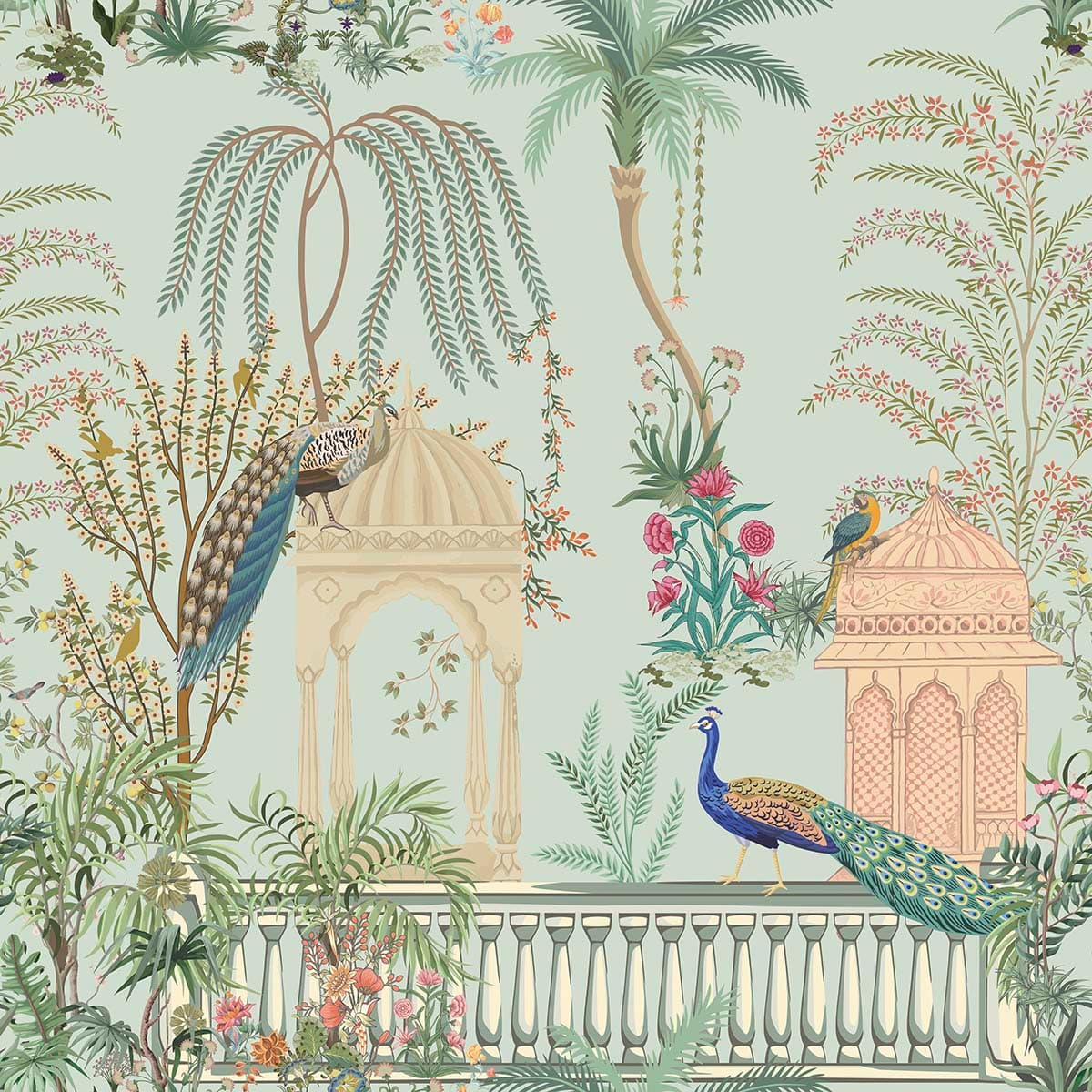 Chitra Mor, Peacock Design Wall Mural pattern detail