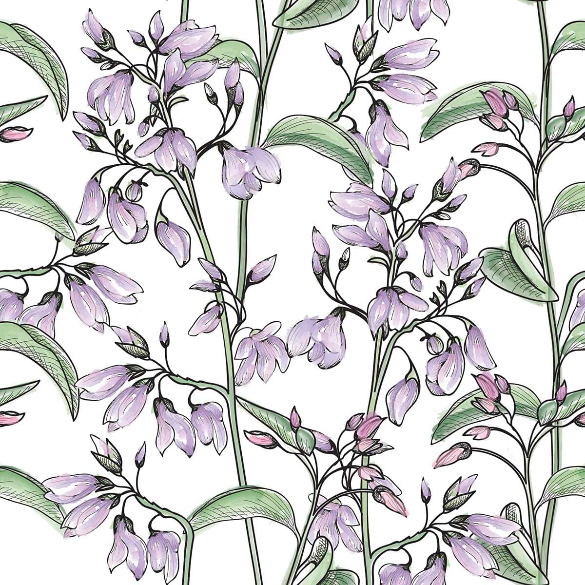 Tropical Wallpaper for Walls, Tropical Flower pattern detail