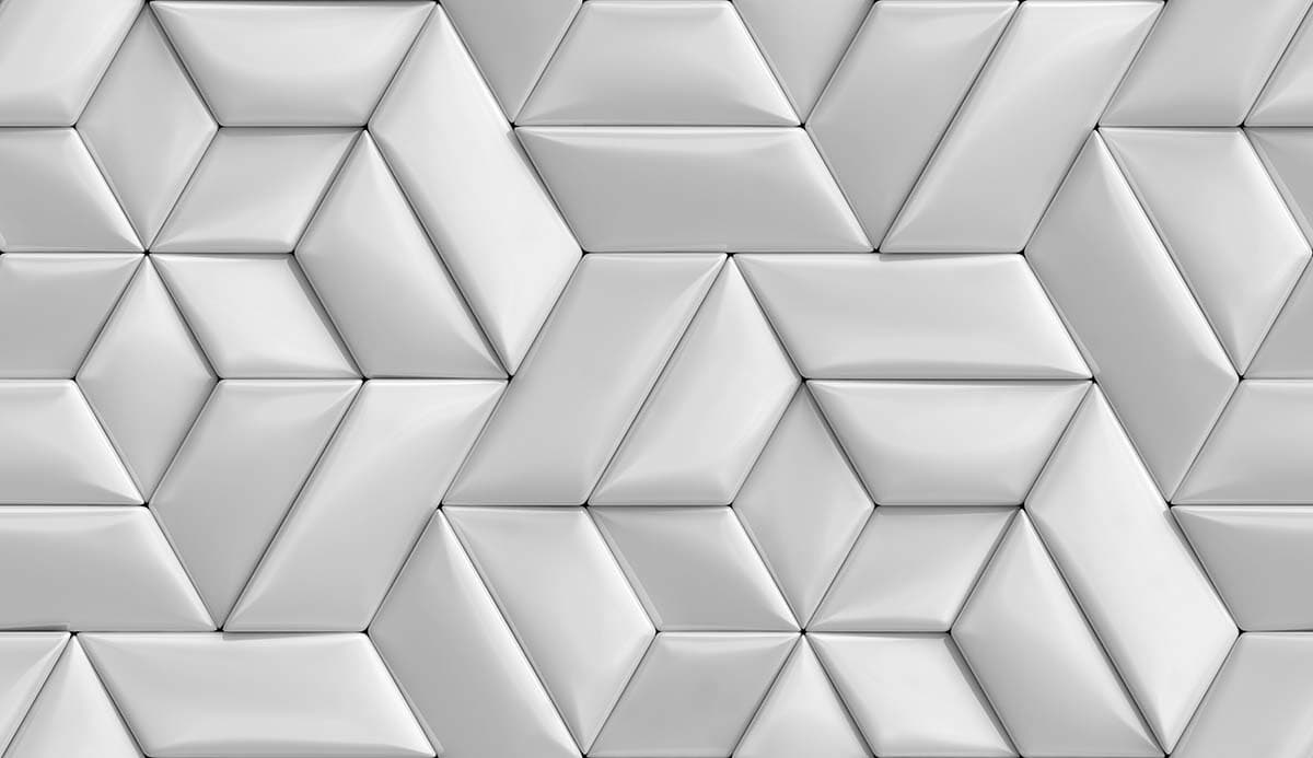 A white cubes with black lines pattern detail