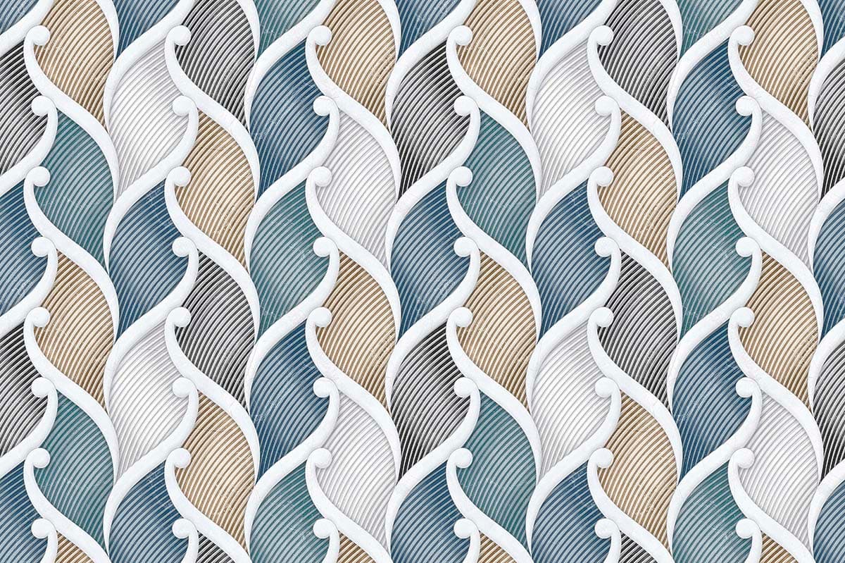 Decorative Multicolor Wallpaper for Wall pattern detail
