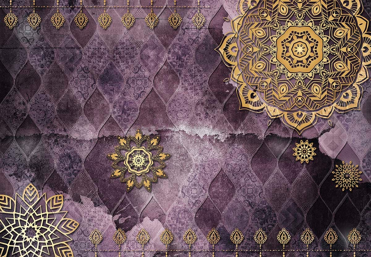 Luxury Pink and White Marble Gold Line Wallpaper pattern detail
