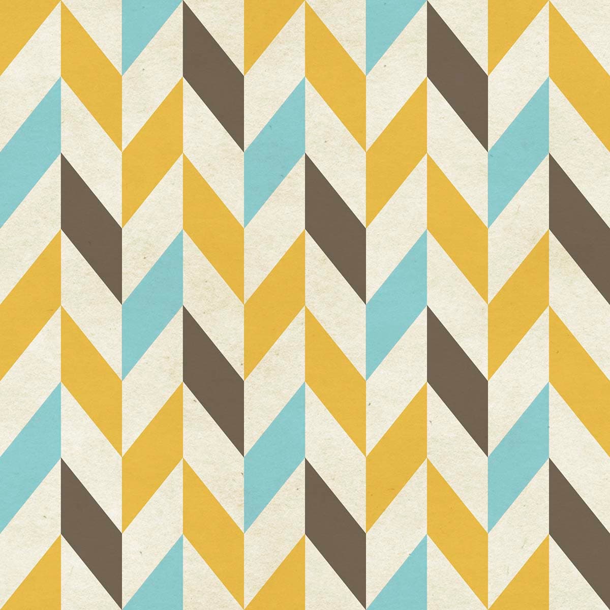 Luxury Blue Yellow and Brown Chevron Wallpaper pattern detail