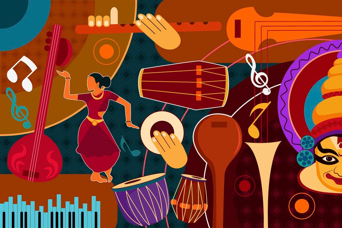Aesthetic Woman Playing Drums Music wallpaper pattern detail