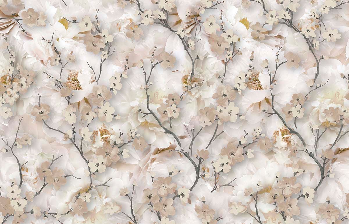 A floral pattern of flowers pattern detail