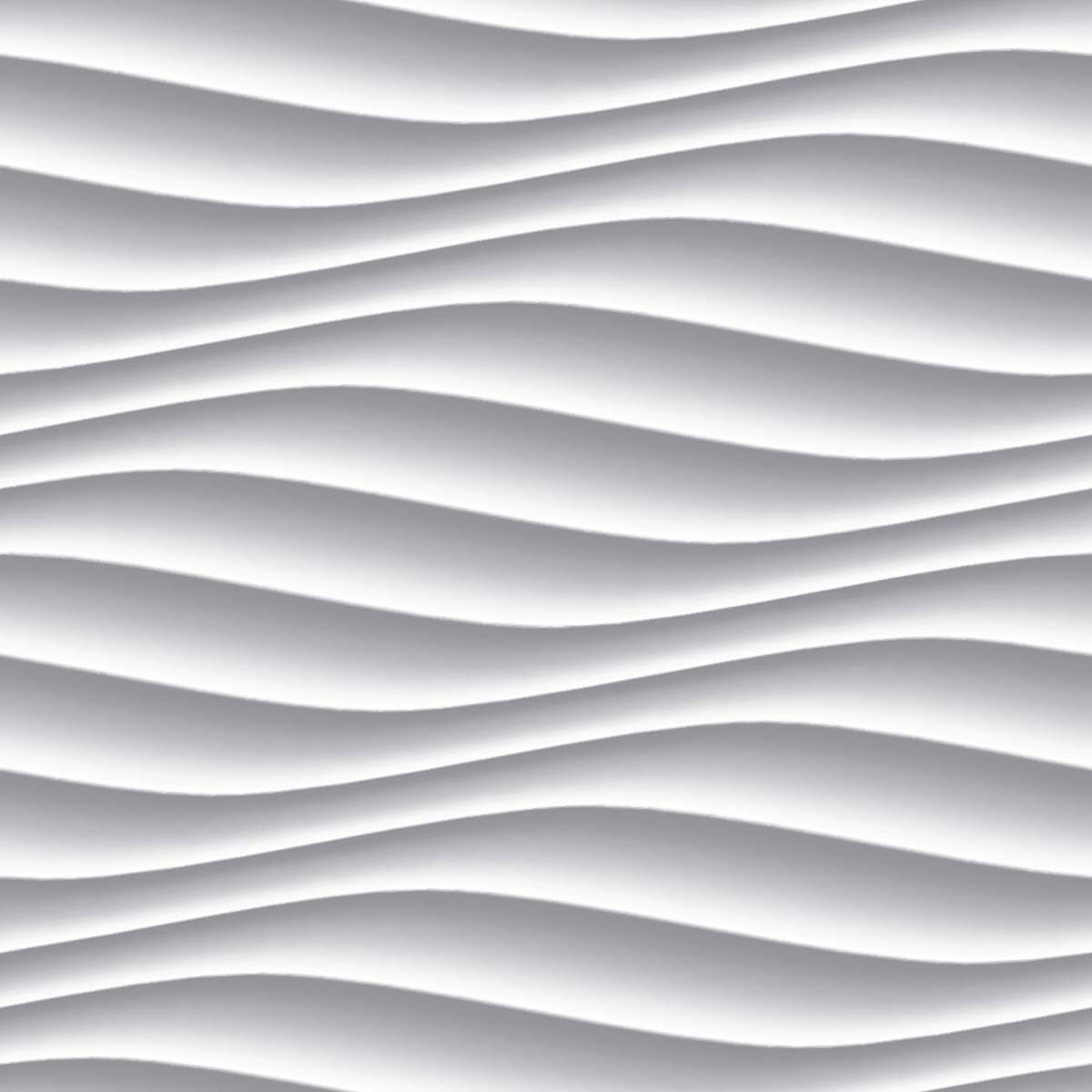Minimalist Grey Wavy Lines on White Wallpaper pattern detail