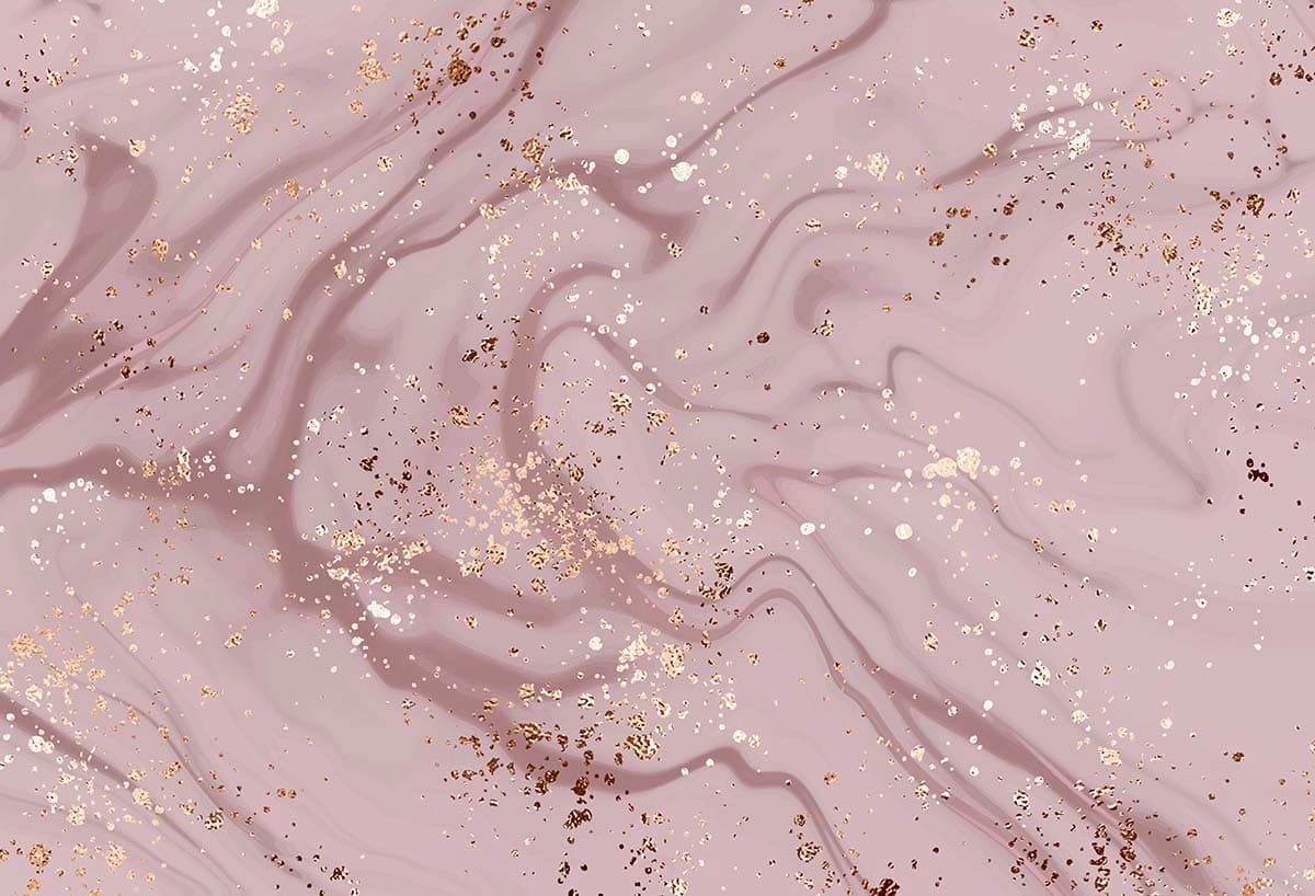 Pink and Gold Marbled Surface Wallpaper pattern detail