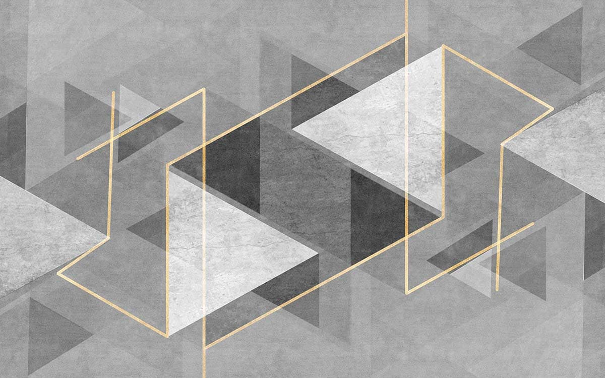 Modern Grey and White Geometrical Pattern Wallpaper pattern detail