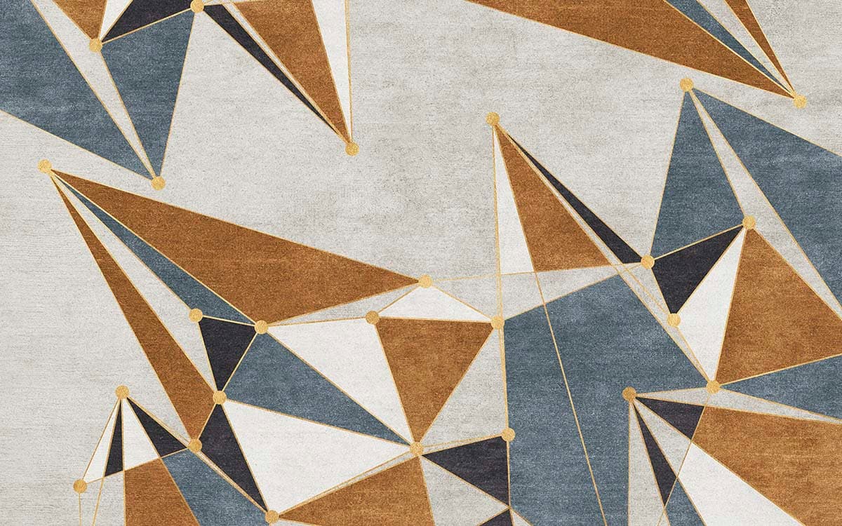 A close up of a carpet theme pattern detail