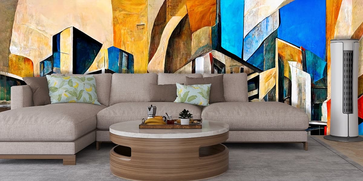 Luxury Architectural Design Wall Mural Wallpaper shown in a room