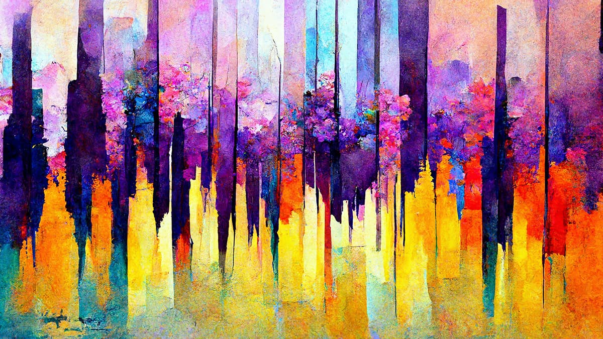 Multi Colored Abstract Spectrum Lines Wallpaper Mural pattern detail