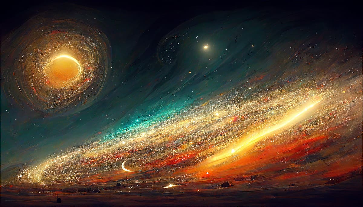 Amazing Galaxy Wallpaper Mural pattern detail