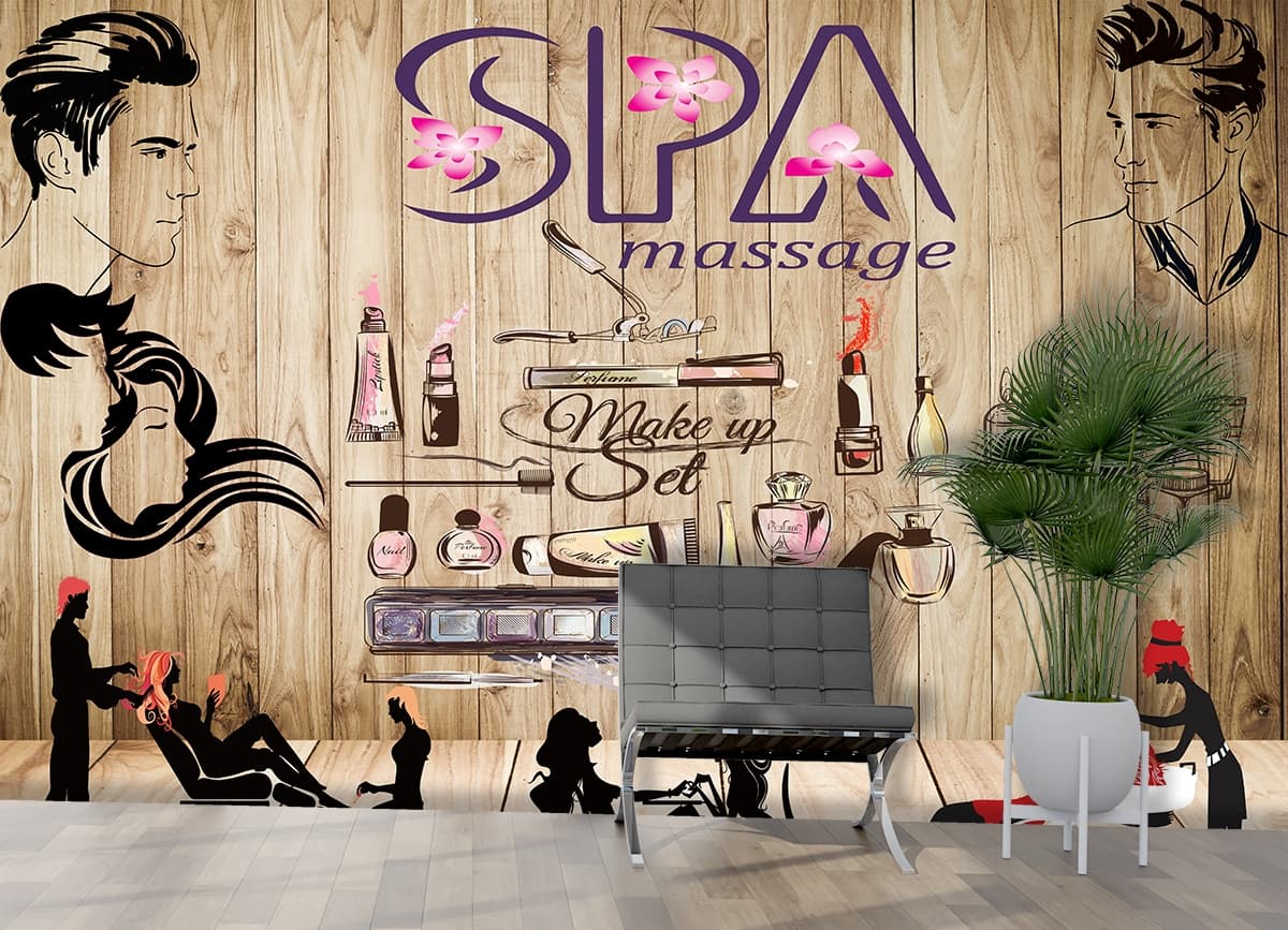 People Sitting Together Lifestyle Scene wallpaper shown in a room