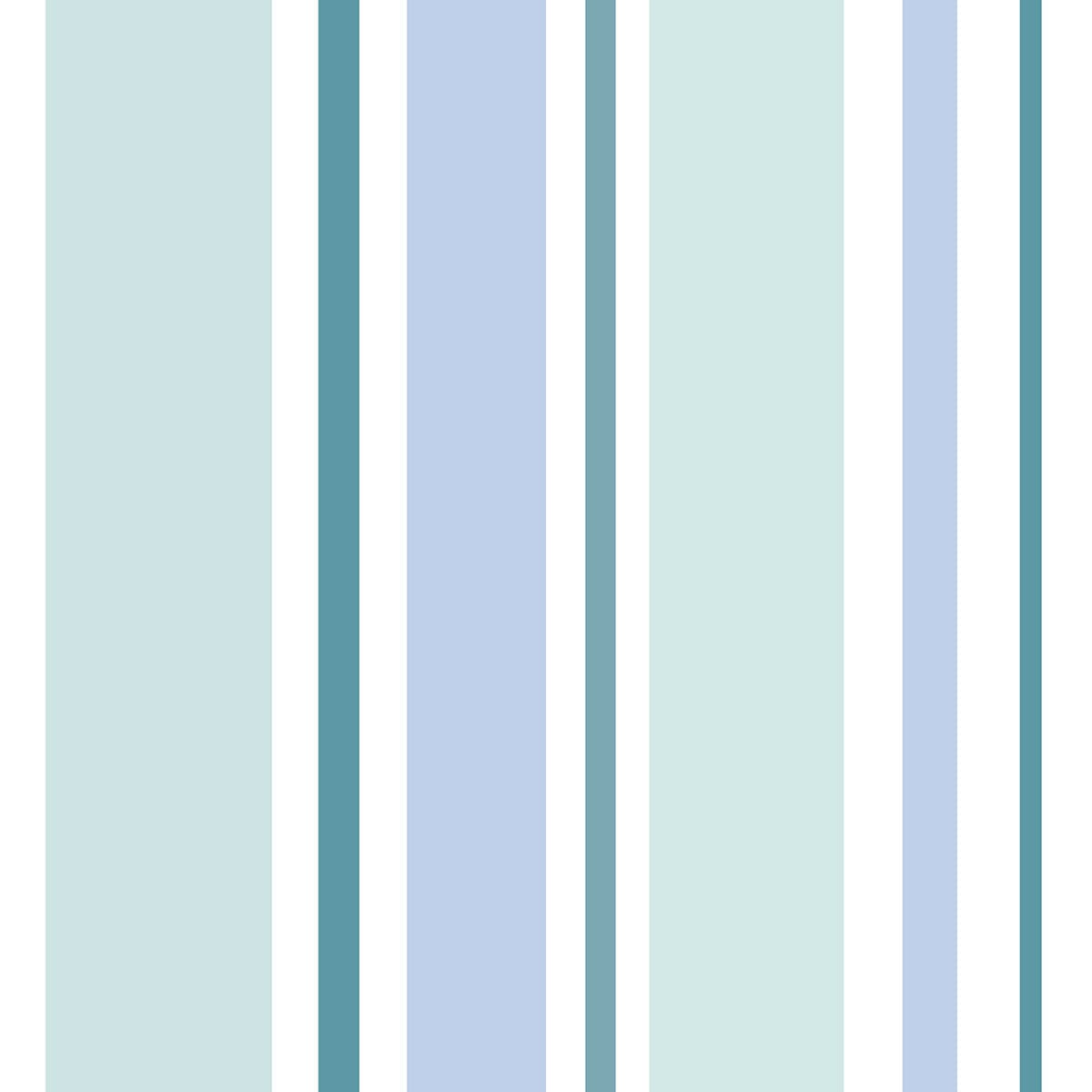 Elegant Blue and White Vertical Stripe Wall Wallpaper pattern detail