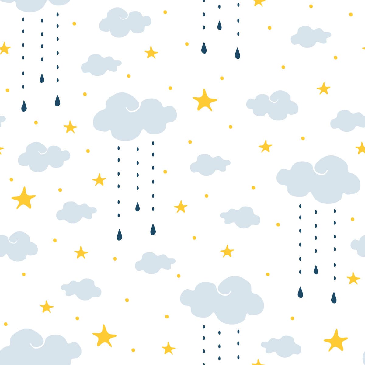 Dreamscape Sky Theme Wallpaper for Kids Room pattern detail
