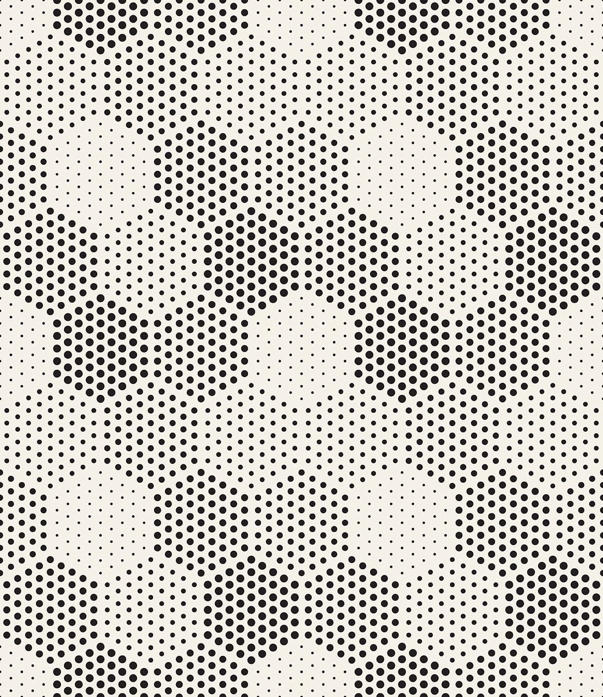 Modern hexagon grid in black white geometric style wallpaper pattern detail