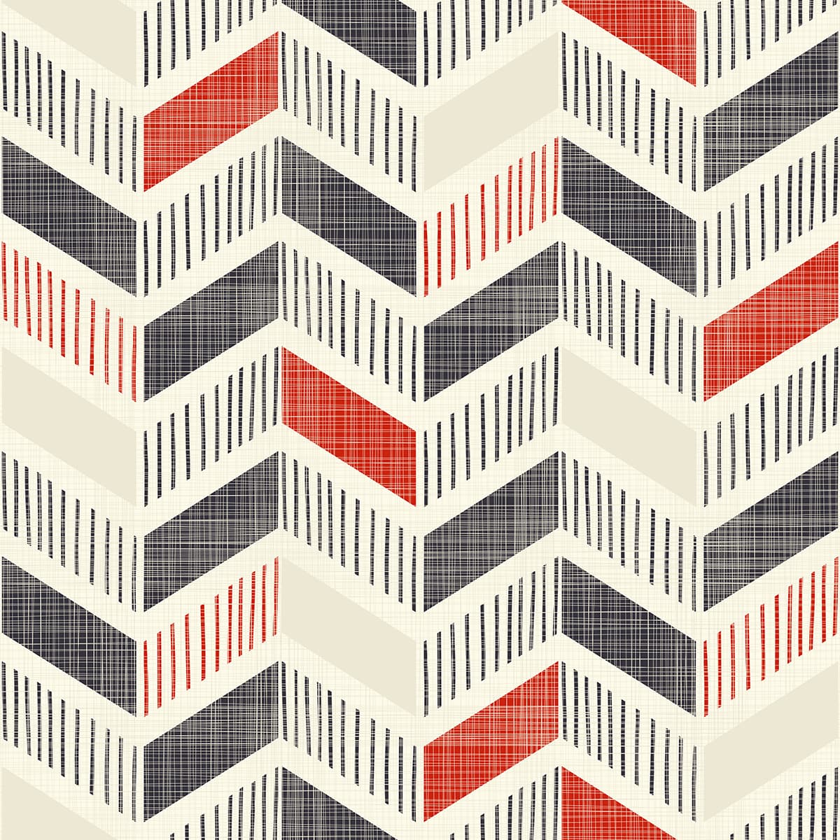 Premium Red Black Geometric Line Pattern Wallpaper pattern detail
