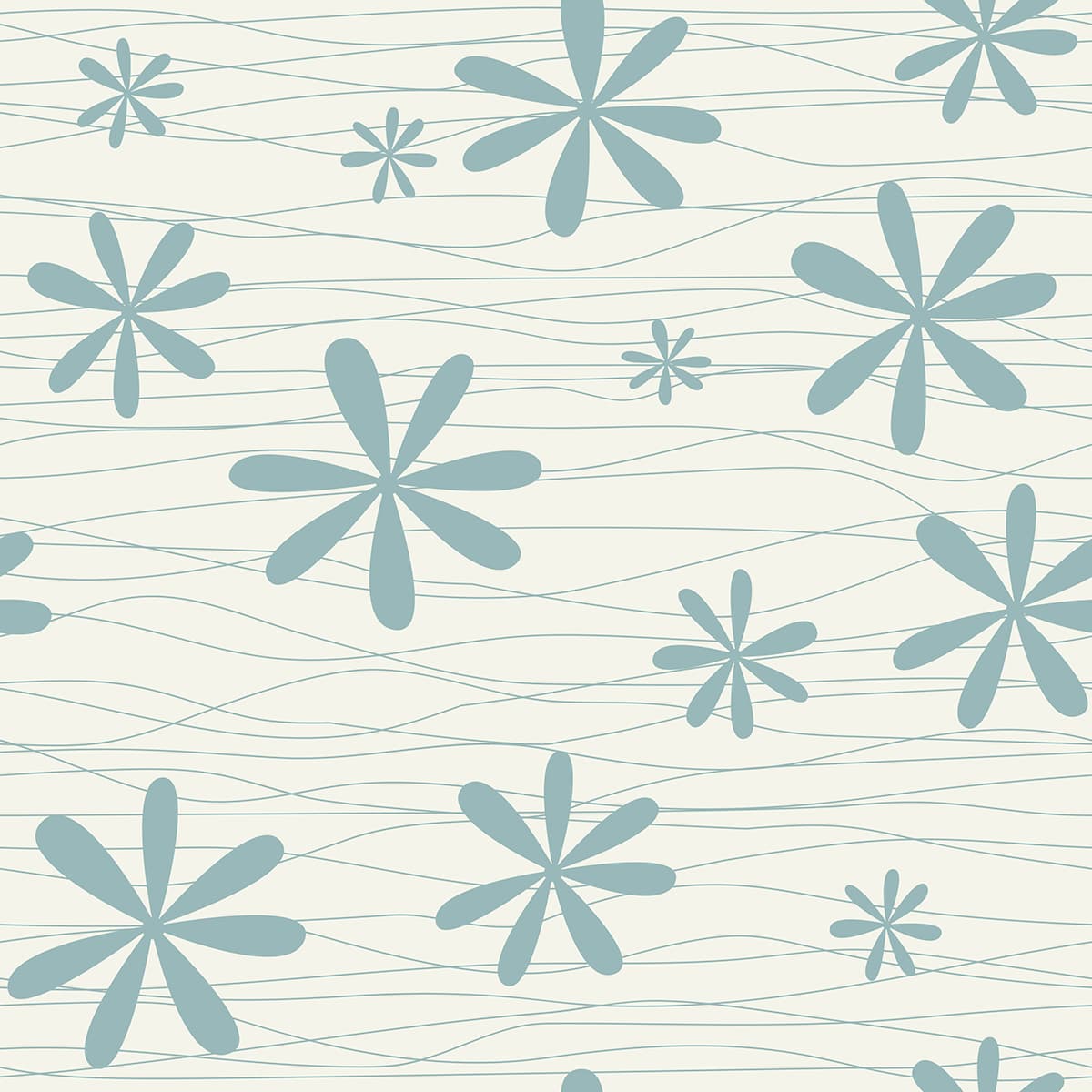 A pattern of blue flowers pattern detail