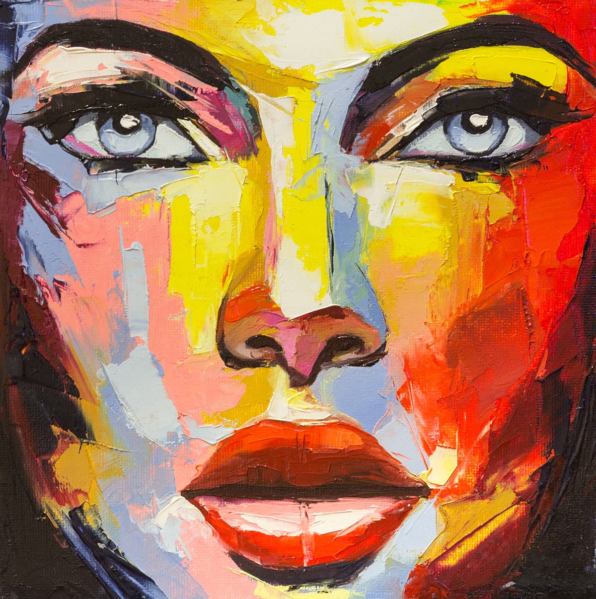 Elegant Portrait Woman's Face Mural Wallpaper pattern detail