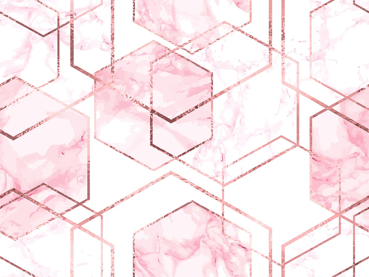 Aesthetic Pink White Marble with Gold Lines Wallpaper pattern detail