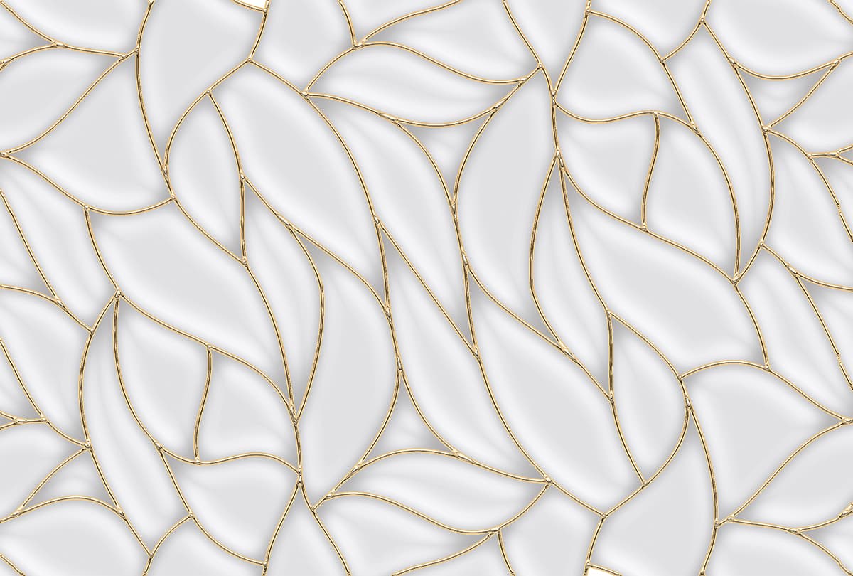 A white and gold pattern pattern detail