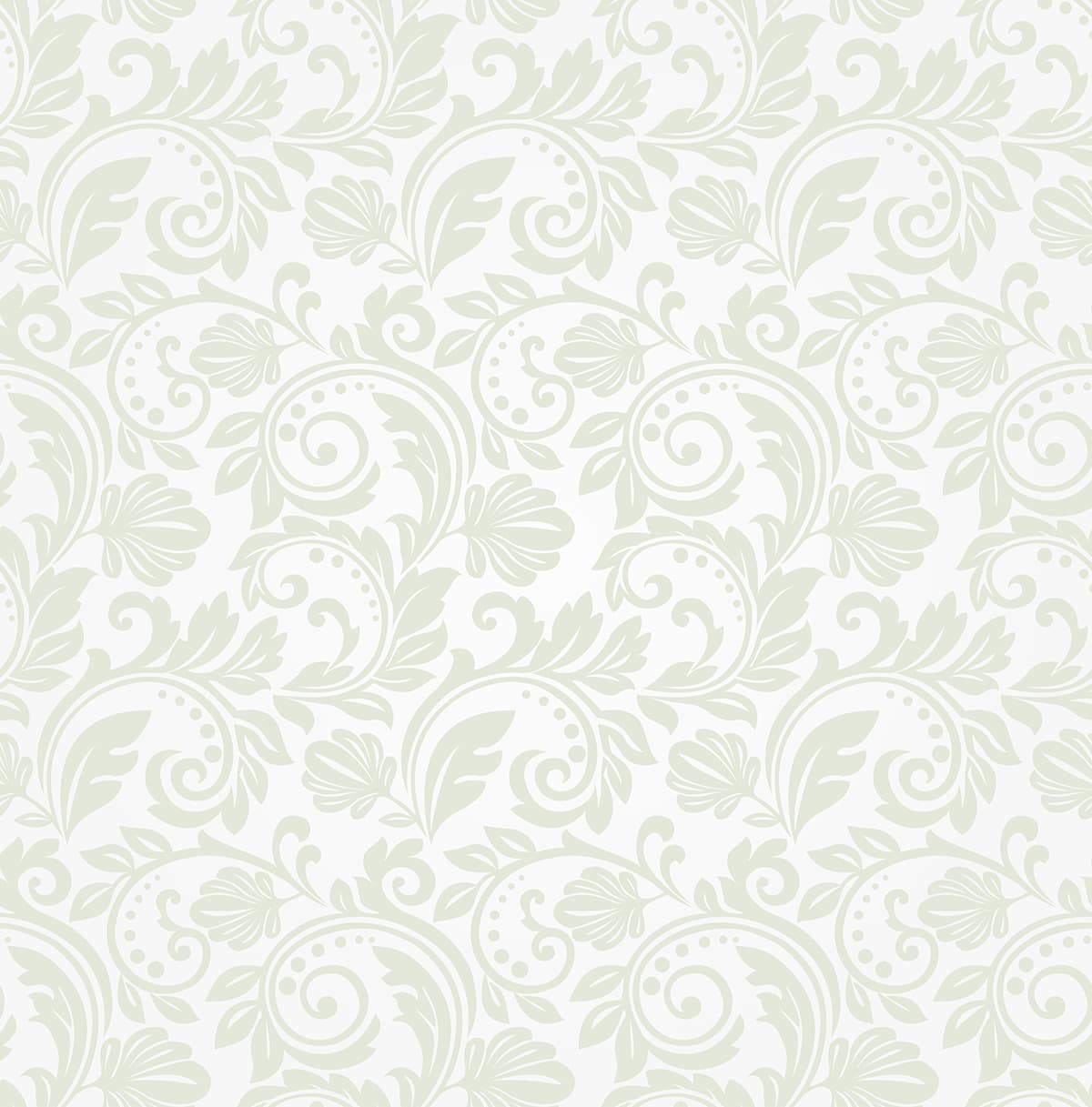 Bedroom Wallpaper of White and Green Floral Pattern pattern detail