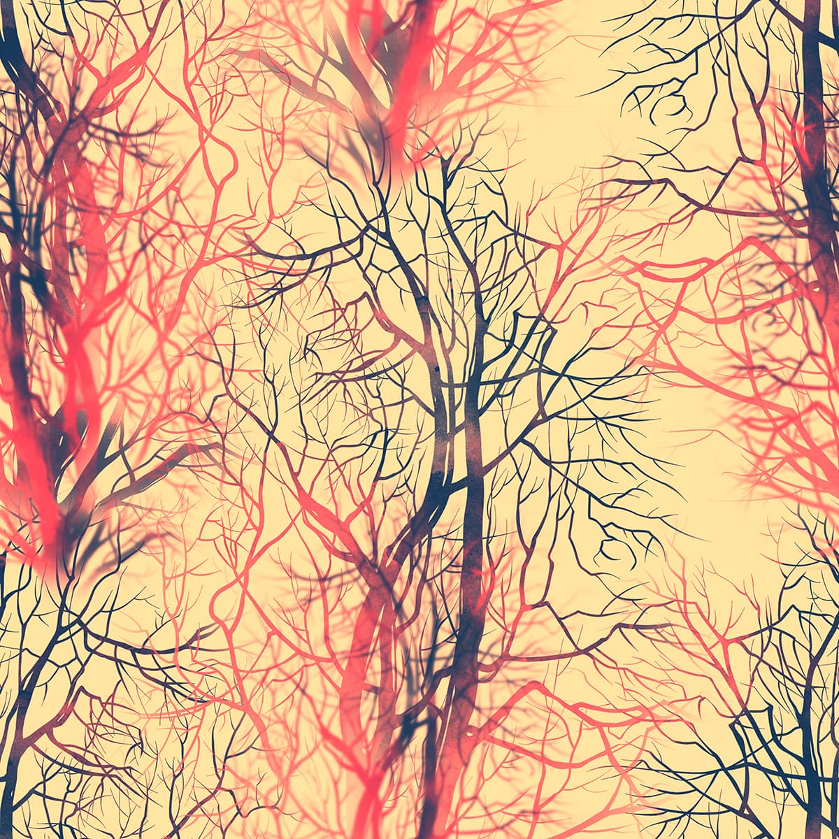 A Pattern of Bare Trees Nature-Inspired Minimalist Wallpaper pattern detail