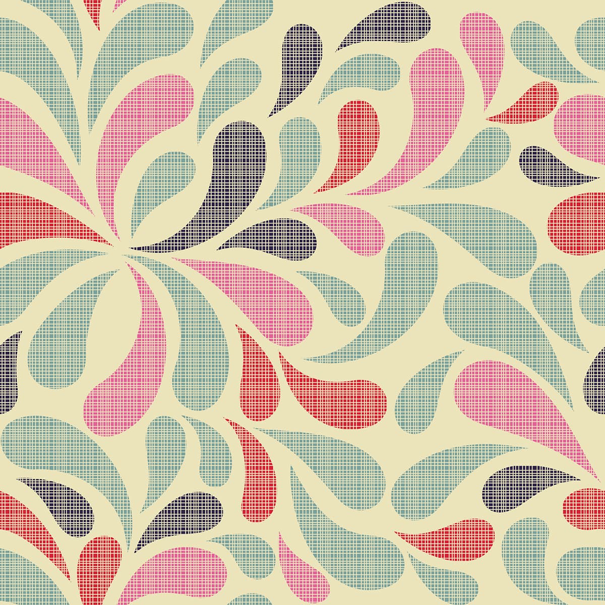 Artistic Floral Fabric Pattern Design wallpaper pattern detail