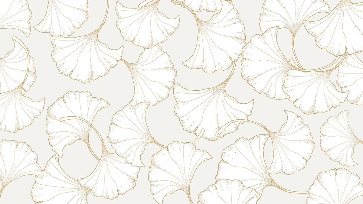 Luxury Gold Gingko Leaves Design Wallpaper pattern detail