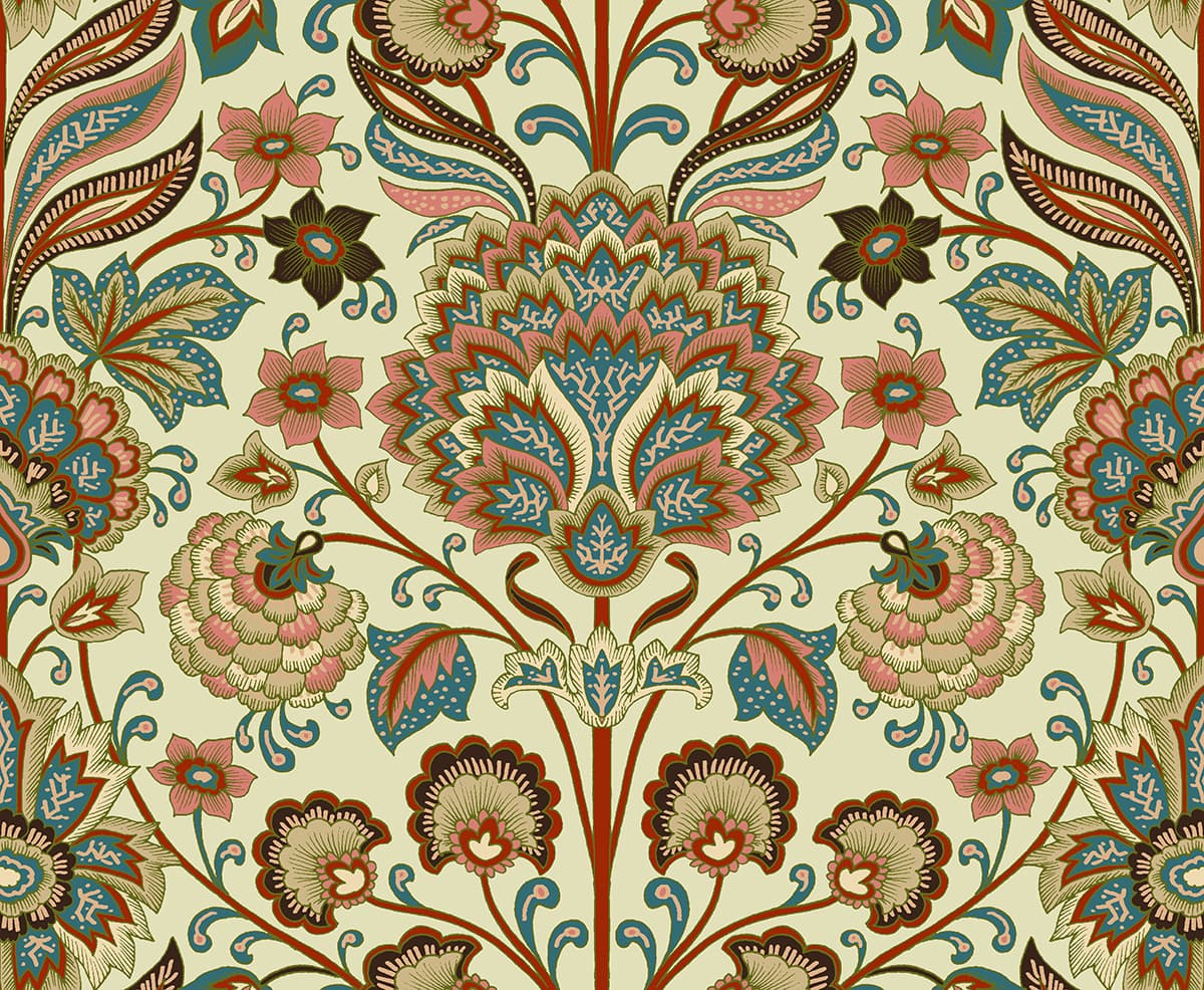 Luxury Floral Medley Wallpaper pattern detail
