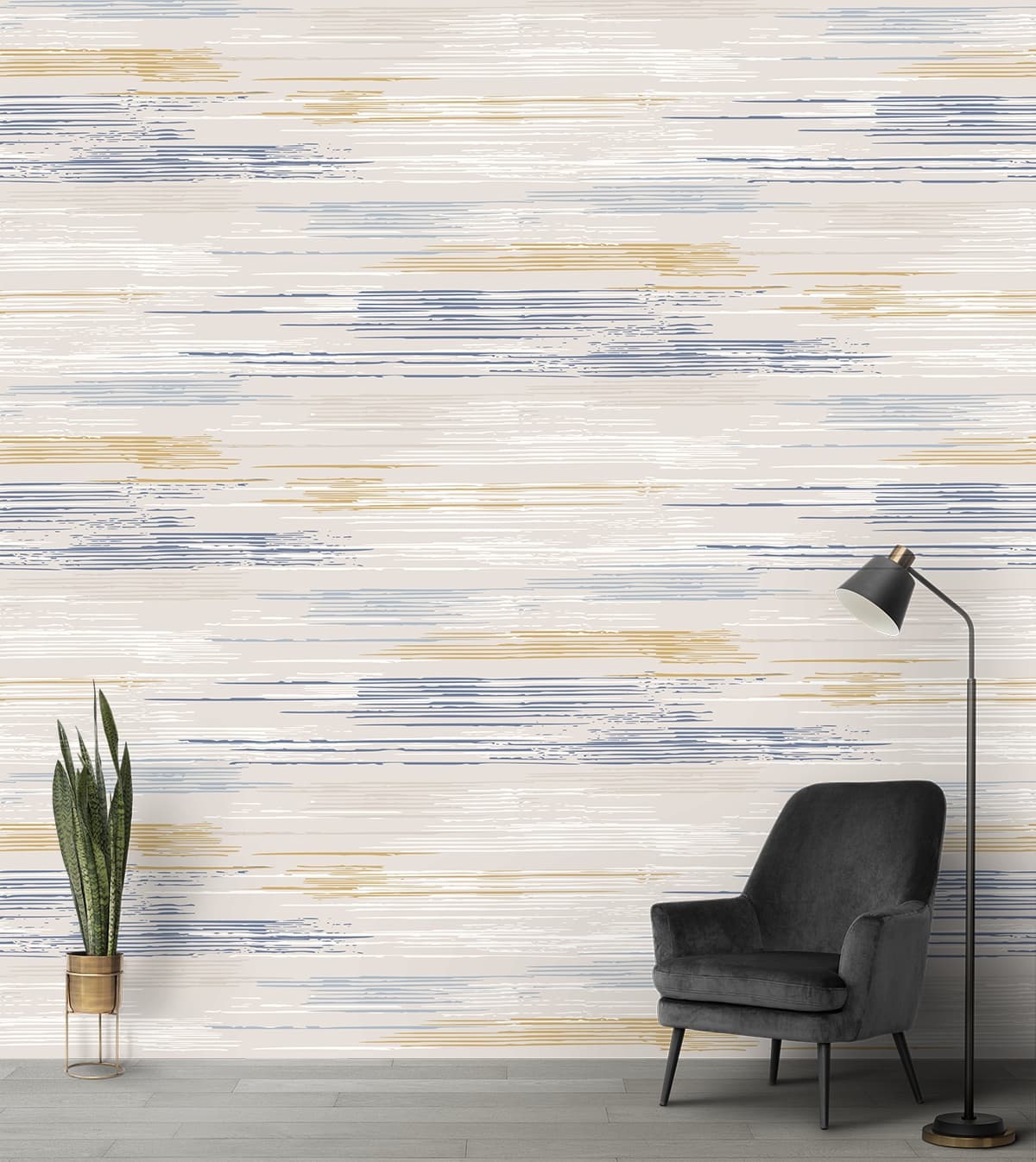 Elegant Fabric Texture Surface Design Wallpaper shown in a room