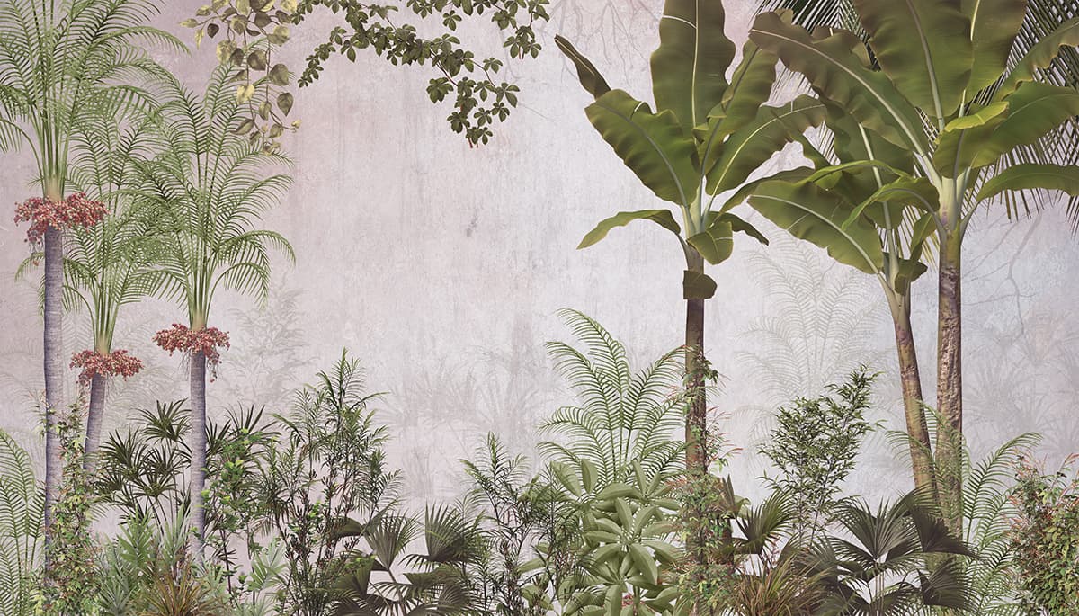 Tropical Fantasy Wallpaper Design for Home pattern detail