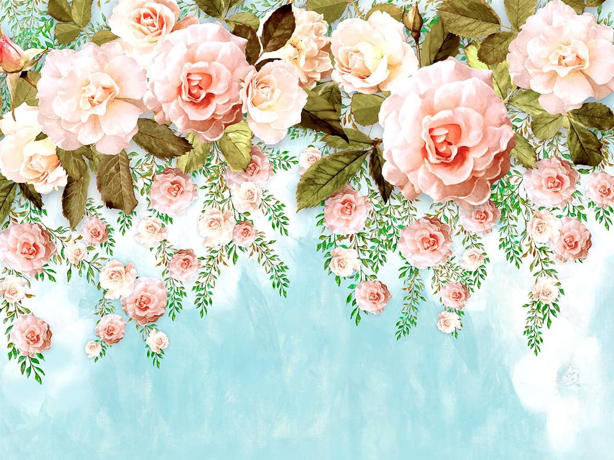 Vintage Style Close-Up Flower Wallpaper for Walls pattern detail