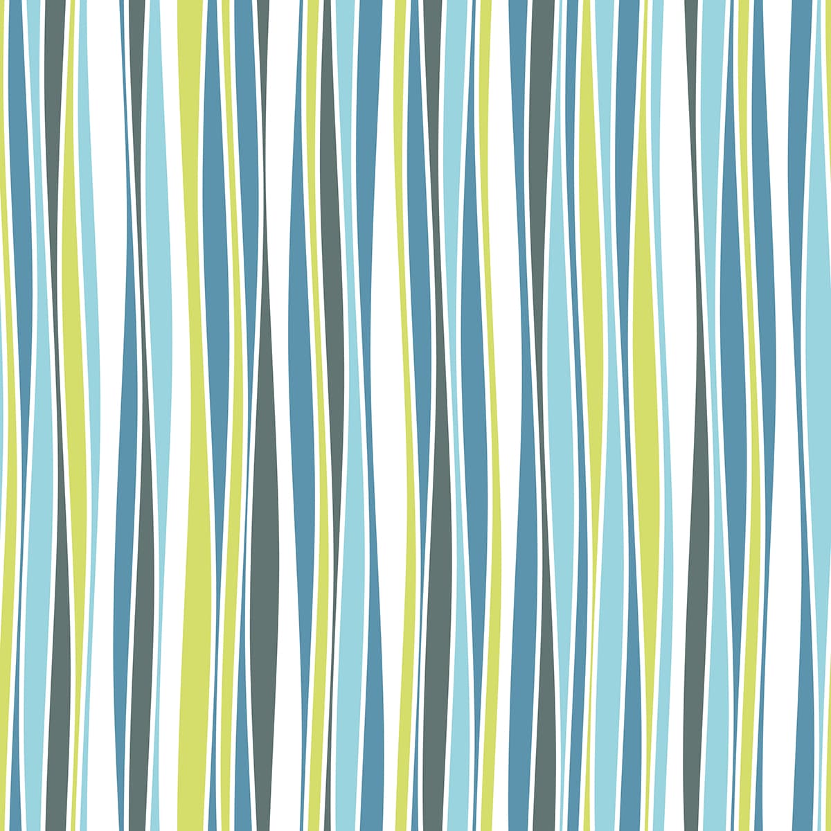 A Pattern of Blue and Green Vertical Lines Striped Modern Wallpaper pattern detail