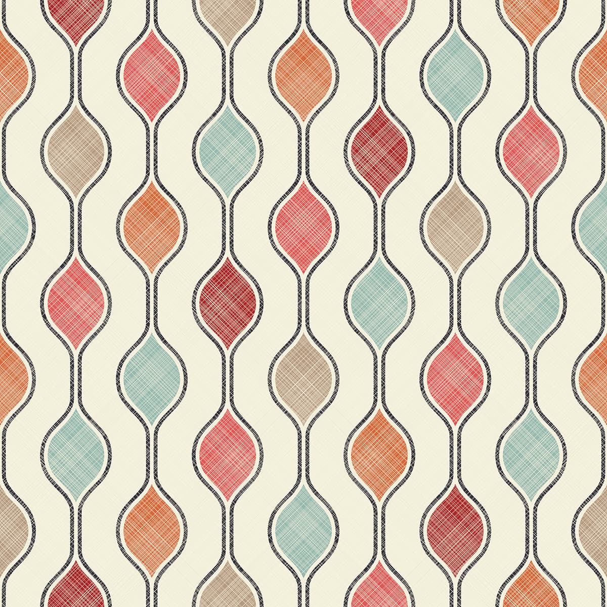 Fabric Texture with Colorful Shapes Design wallpaper pattern detail