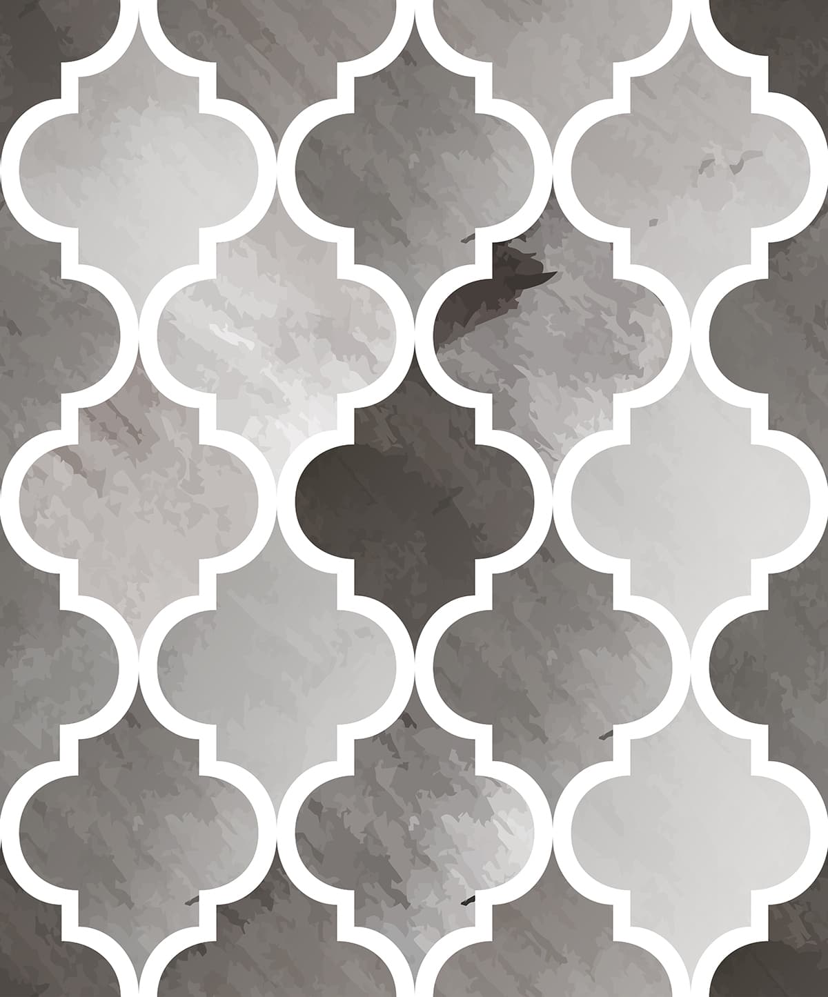 Grey and White Damask Pattern Wallpaper pattern detail