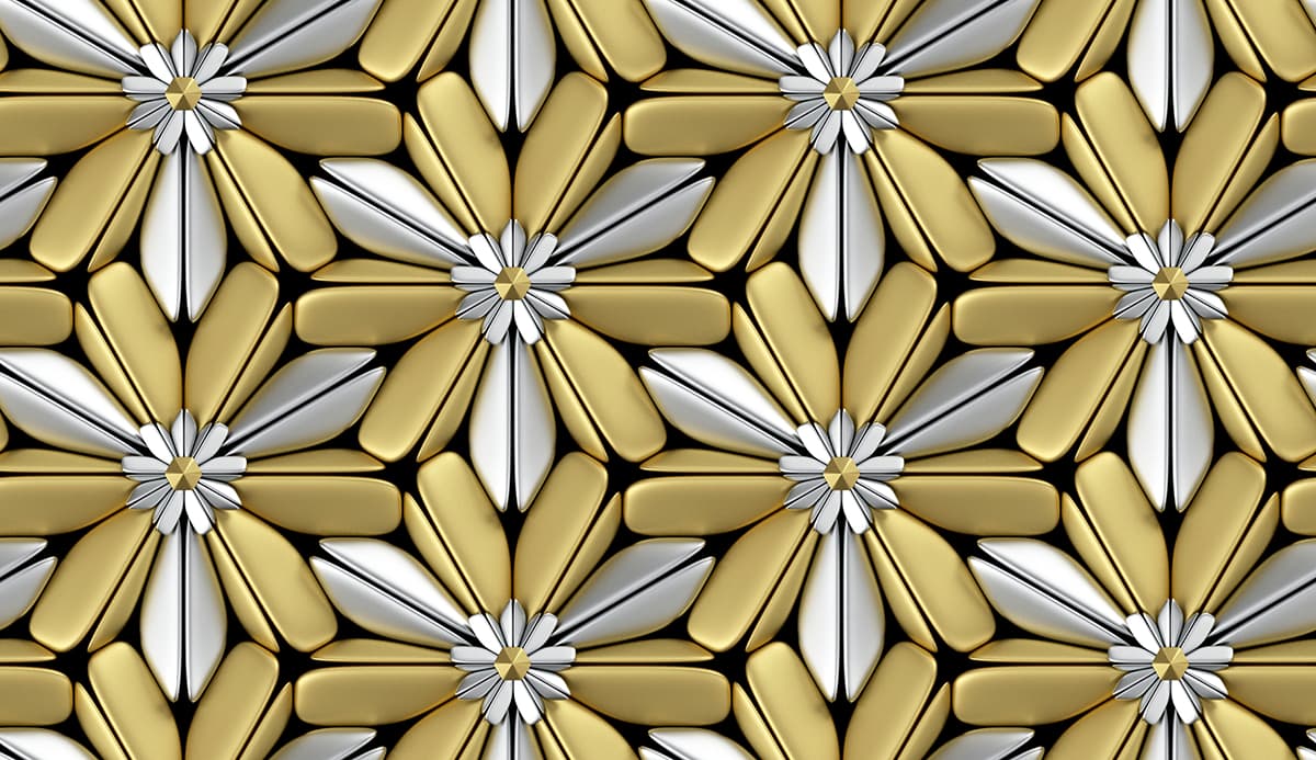 A pattern of flowers and petals pattern detail