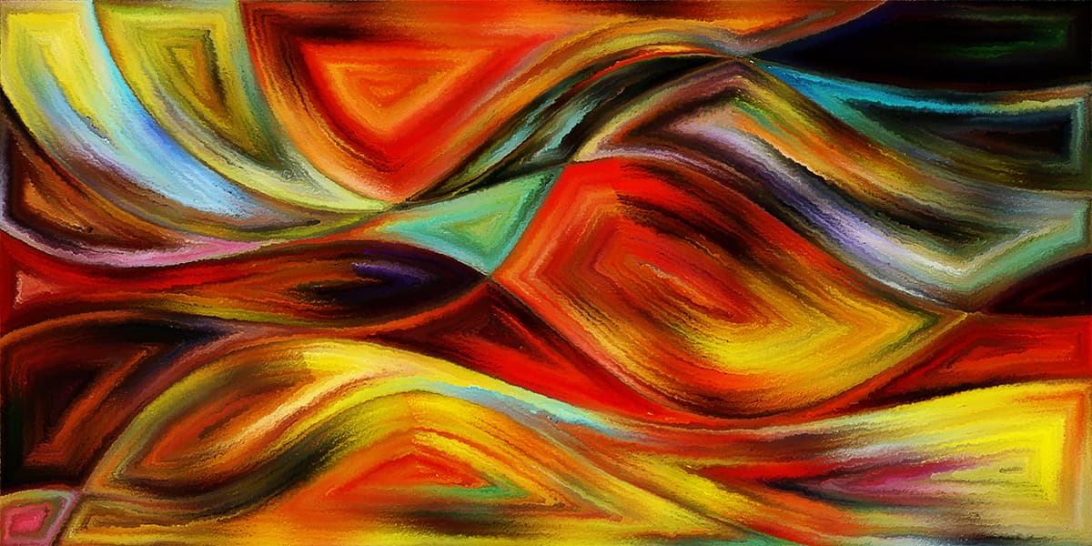 Colorful Wavy Lines Abstract Wall Mural Wallpaper pattern detail