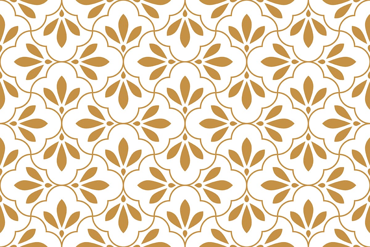 A pattern of orange and white flowers pattern detail