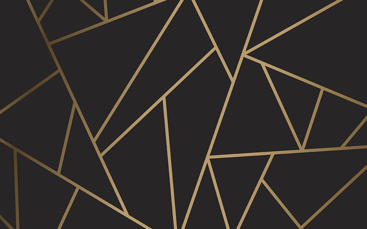 Black and Gold Geometric Pattern Wallpaper pattern detail