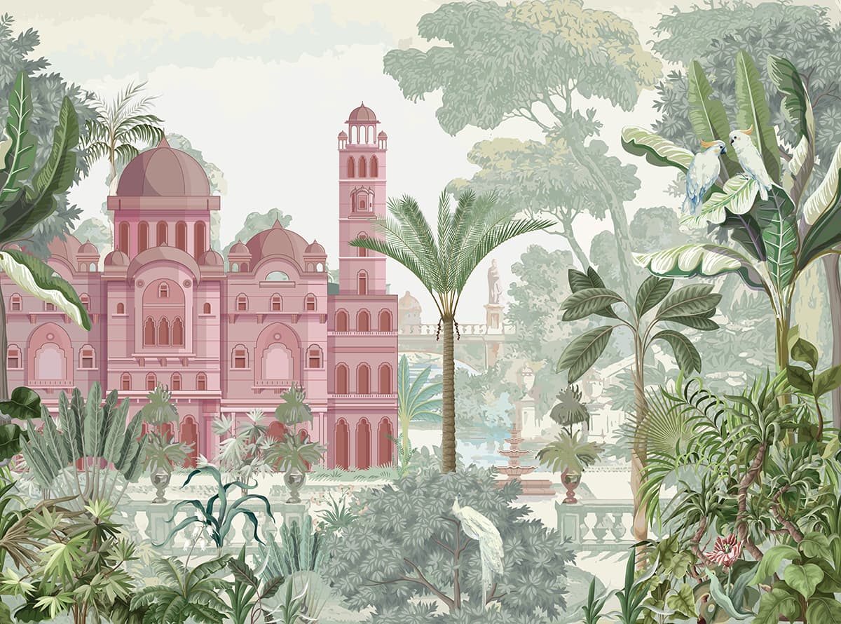 Wadi-E-Rajmahal, Royal Garden Wallpaper pattern detail