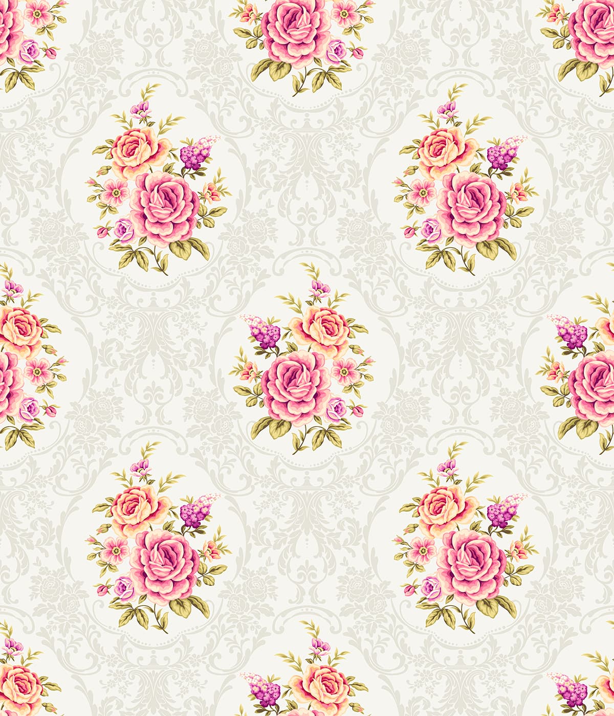 Minimal Flower Pattern White Aesthetic Wallpaper pattern detail