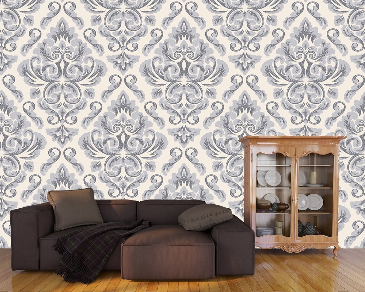 Minimal Pattern Decorative Design Modern wallpaper shown in a room