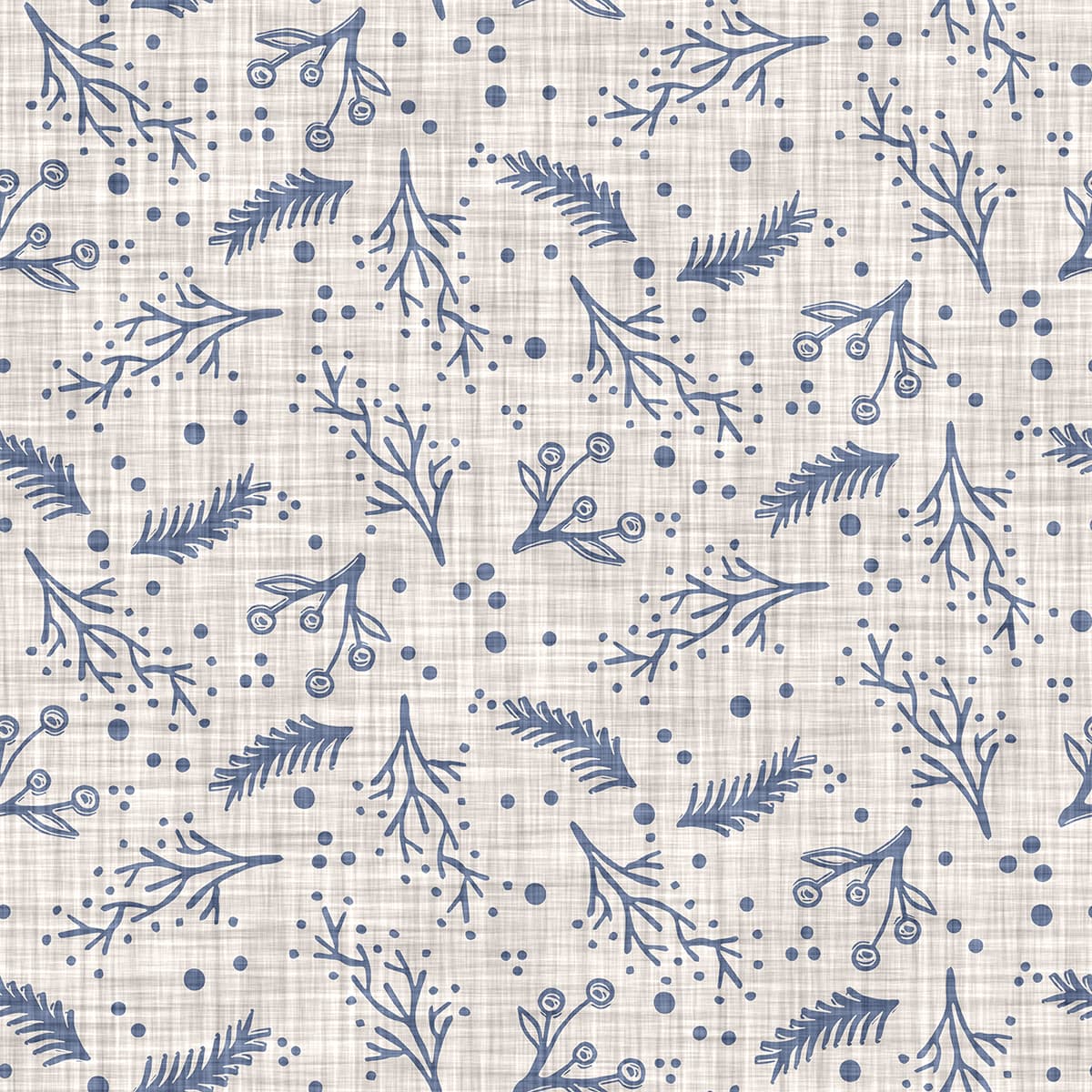 A Blue and White Floral Pattern pattern detail