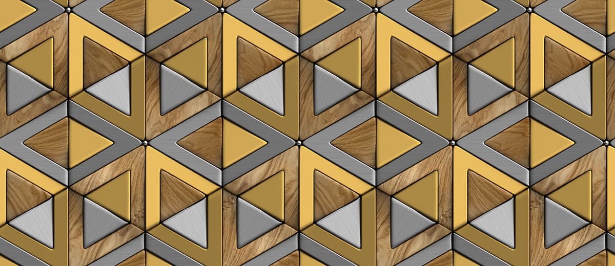 Stylish Wood Texture Triangles Pattern Wallpaper pattern detail