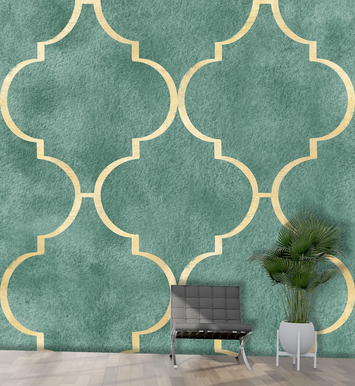 A Pattern on a Wall shown in a room