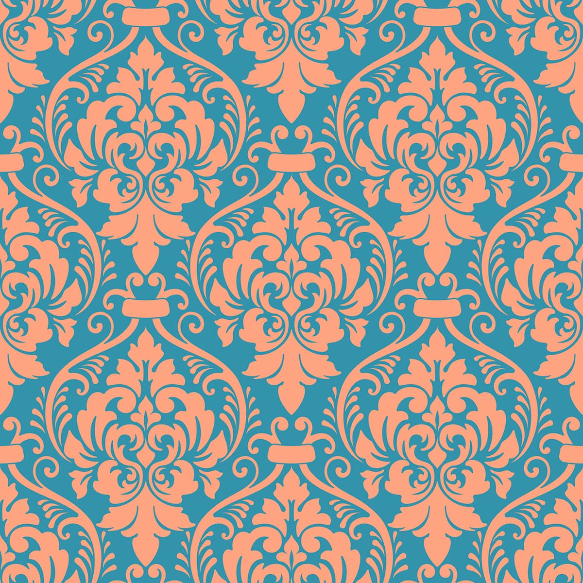 Vibrant Orange and Blue Abstract Pattern Wallpaper for Stylish Interiors pattern detail