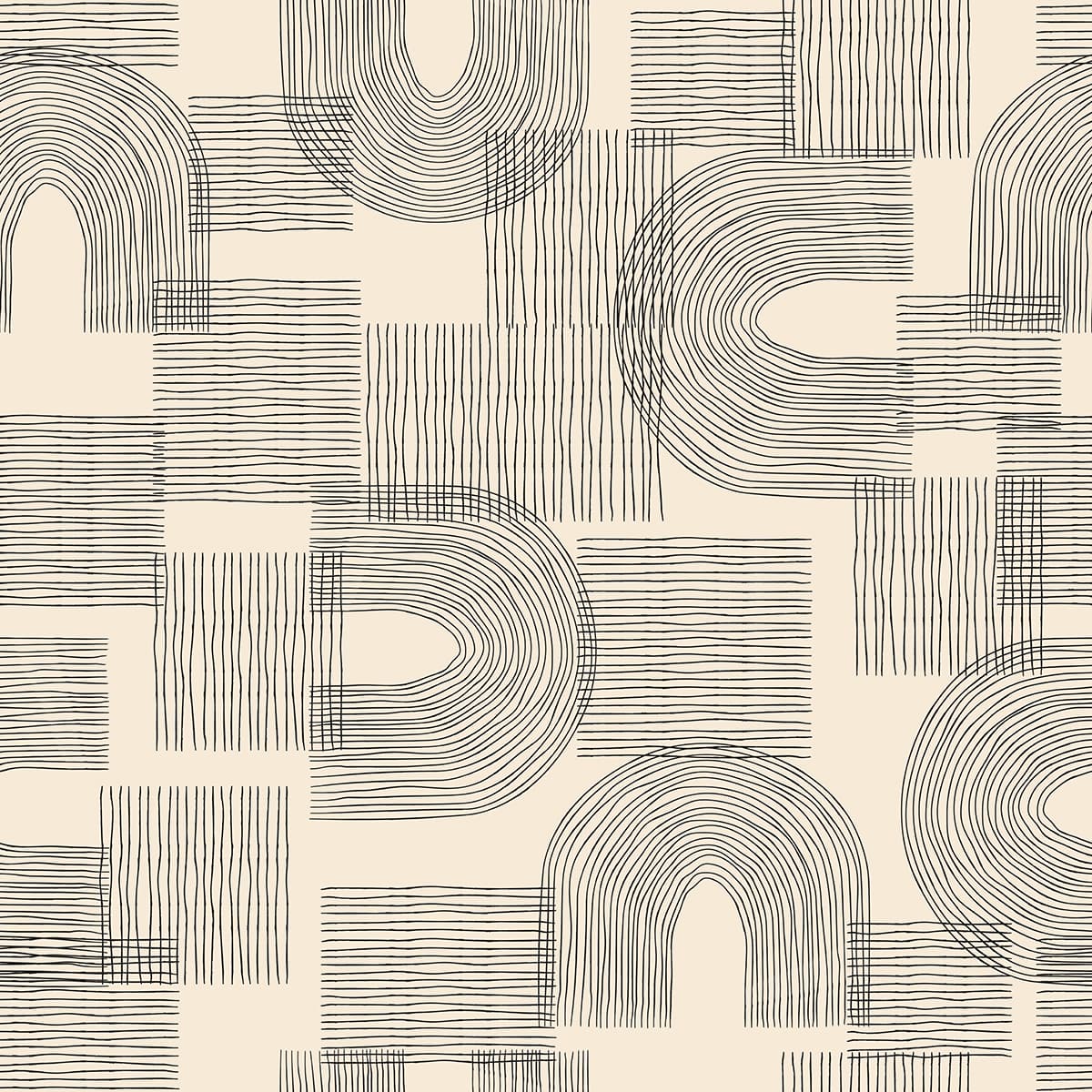 Black Lines Pattern Wallpaper for Walls pattern detail
